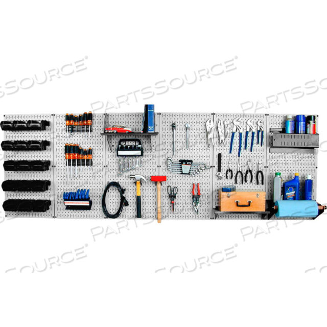 OEM#: 30-WRK-800 GBPEGBOARD MASTER WORKBENCH KIT, СЕРЫЙ/ЧЕРНЫЙ, 96 X 32 X 9 от Wall Control Pegboard