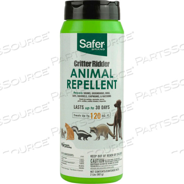 SAFER BRAND CRITTER RIDDER ГРАНУЛЫ ОТПУГИВАТЕЛЯ ЖИВОТНЫХ - БУТЫЛКА 2 ФУНТА