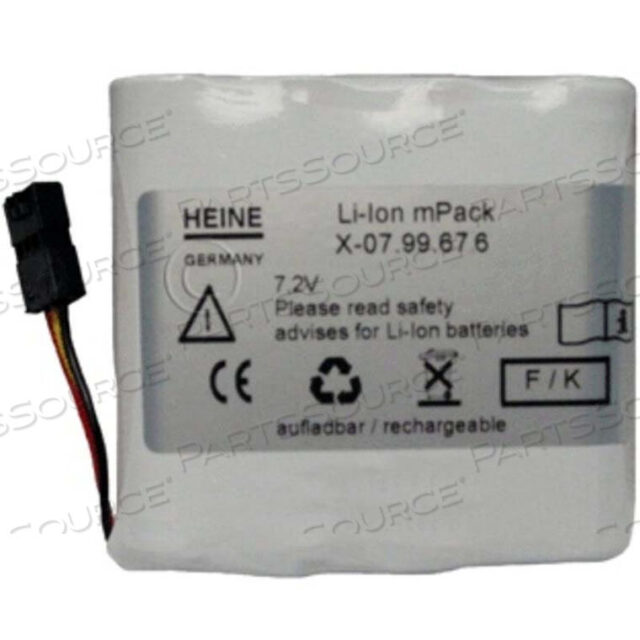 OEM#: X-007.99.686АККУМУЛЯТОРНАЯ БАТАРЕЯ, ЛИТИЙ-ИОННАЯ, 7,2 В, ПРОВОДНЫЕ ВЫВОДЫ ДЛЯ HEINE MPACK от Heine