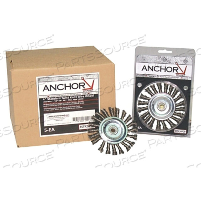 OEM#: 94861ЩЕТКА КОЛЕСНАЯ KNOT, 4 ДЮЙМА X 5/8 ДЮЙМА - 11, 0,014 ДЮЙМА, УГЛЕРОДИСТАЯ СТАЛЬНАЯ ПРОВОЛОКА от Anchor