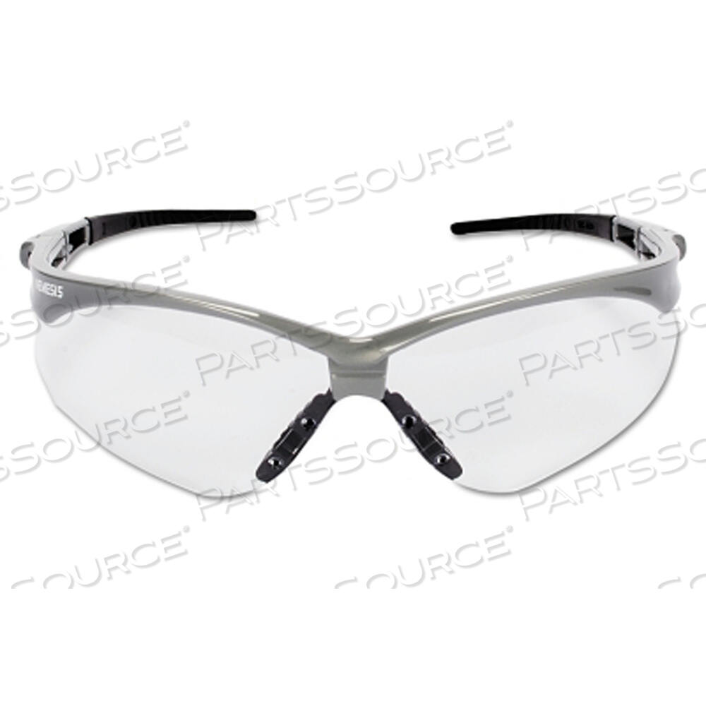 OEM#: 47388V30 ЗАЩИТНЫЕ ОЧКИ NEMESIS, ПРОЗРАЧНЫЕ, ЛИНЗЫ ИЗ ПОЛИКАРБОНАТА, ПРОТИВ ЗАПОТЕВАНИЯ, СЕРЕБРИСТАЯ ОПРАВА/ЧЕРНЫЕ ЗАДУЖКИ, НЕЙЛОН от KleenGuard