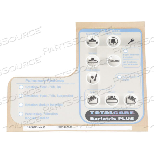 OEM#: 143605ЭТИКЕТКА, ЛЕГОЧНЫЙ HD PAN от Hillrom