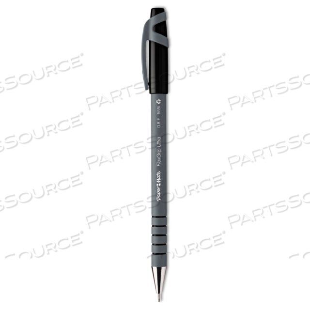 OEM#: 9680131FLEXGRIP ULTRA ШАРИКОВАЯ РУЧКА, СТЕРЖЕНЬ, ТОНКАЯ 0,8 ММ, ЧЕРНЫЕ ЧЕРНИЛА, СЕРЫЙ КОРПУС, ДЮЖИНА от Paper Mate