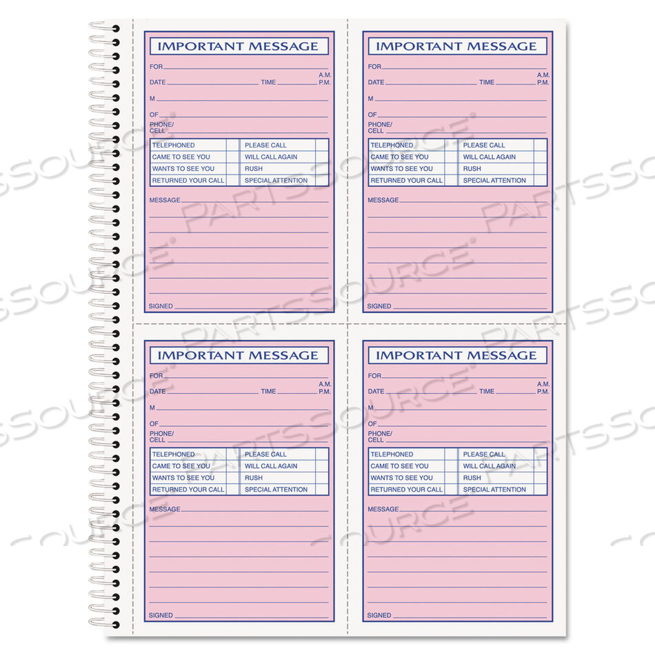 OEM#: 4005ТЕЛЕФОННАЯ КНИЖКА СООБЩЕНИЙ С ОТДЕЛЕНИЕМ ДЛЯ ФАКС/МОБИЛЬНОГО ТЕЛЕФОНА, ДВУХЧАСТНАЯ, БЕЗКОПИРАТЕЛЬНАЯ, 3,88 X 5,5, 4 ФОРМЫ/ЛИСТ, ВСЕГО 200 ФОРМ от Tops