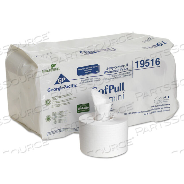 OEM#: 19516SOFPULL MINI CENTERPULL БАННАЯ САЛФЕТКА, БЕЗОПАСНАЯ ДЛЯ СЕПТИКОВ, 2-СЛОЙНАЯ, БЕЛАЯ, 500 ЛИСТОВ/РУЛОН, 16 РУЛОНОВ/КОРОБКА от Georgia-Pacific