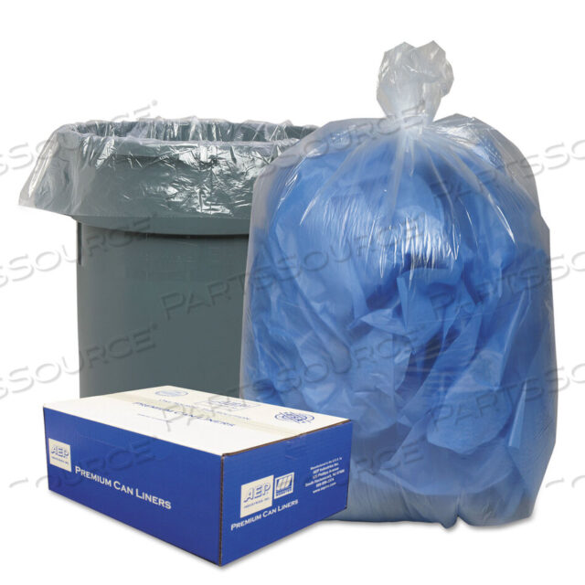 OEM#: WEBBC48LINEAR НИЗКОЙ ПЛОТНОСТИ ВКЛАДЫШИ ДЛЯ БАНОК, 45 ГАЛЛОНОВ, 0,63 МИЛ, 40 X 46, ПРОЗРАЧНЫЕ, 25 ПАКЕТОВ/РУЛОН, 10 РУЛОНОВ/КОРОБКА от Classic Clear