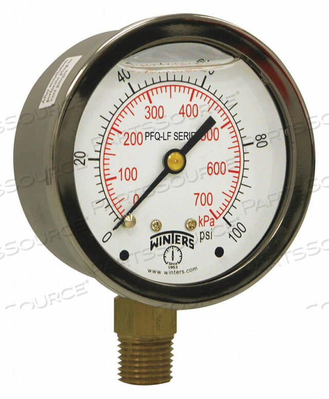 OEM#: PCT325LFJ1384 МАНОМЕТР ДАВЛЕНИЯ 0 ДО 200 PSI 4-1/2 ДЮЙМА от Winters Instruments