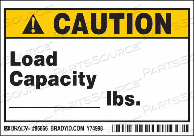 OEM#: 86866ЭТИКЕТКА МАШИНЫ/ОБОРУДОВАНИЯ 3-1/2INHX5INW PK5 от Brady Americas