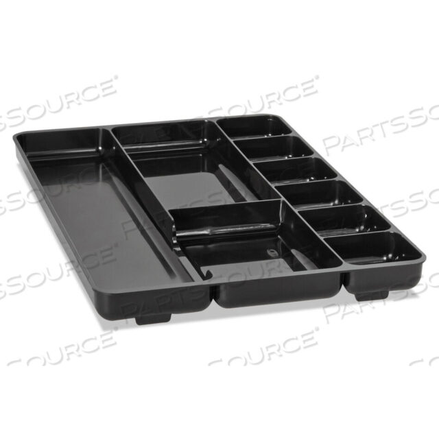 OEM#: 45706REGENERATION NINE-SECTION DRAWER ORGANIZER, 14 X 9.13 X 1.13, PLASTIC, BLACK by Rubbermaid Medical Division