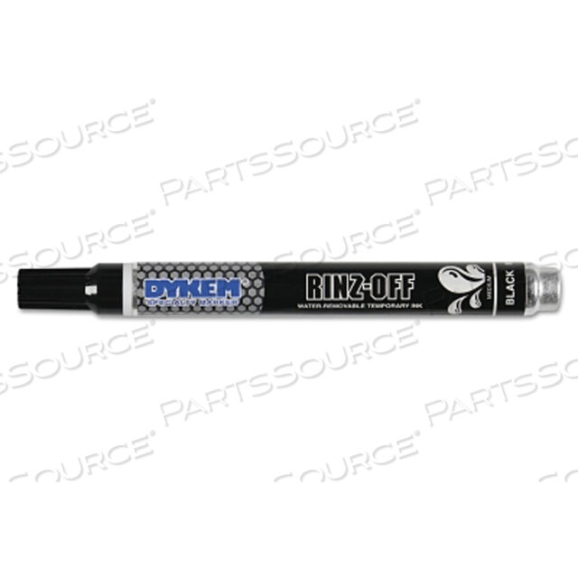 OEM#: 91109RINZ OFF WATER REMOVABLE TEMPORARY MARKER, ЧЕРНЫЙ, СРЕДНИЙ, С РЕЗЬБОВЫМ КОЛПАЧКОМ от Dykem