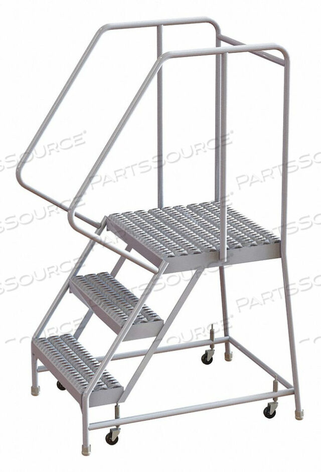 OEM#: WLAR103245-D43 АЛЮМИНИЕВАЯ ЛЕСТНИЦА НА КОЛЕСАХ, 24W GRIP TREAD, 21D TOP STEP, 32 ПОРУЧНЯ от Tri-Arc