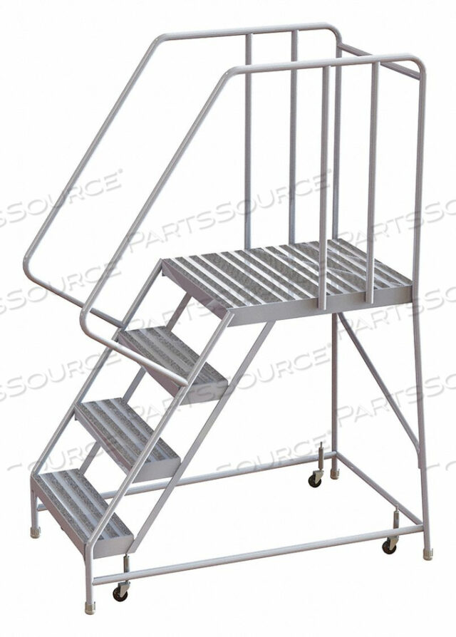 OEM#: WLAR104164-D5ЛЕСТНИЦА НА КОЛЕСАХ, 4 СТУПЕНИ, АЛЮМИНИЕВАЯ, РЕБРИСТАЯ, Tri-Arc