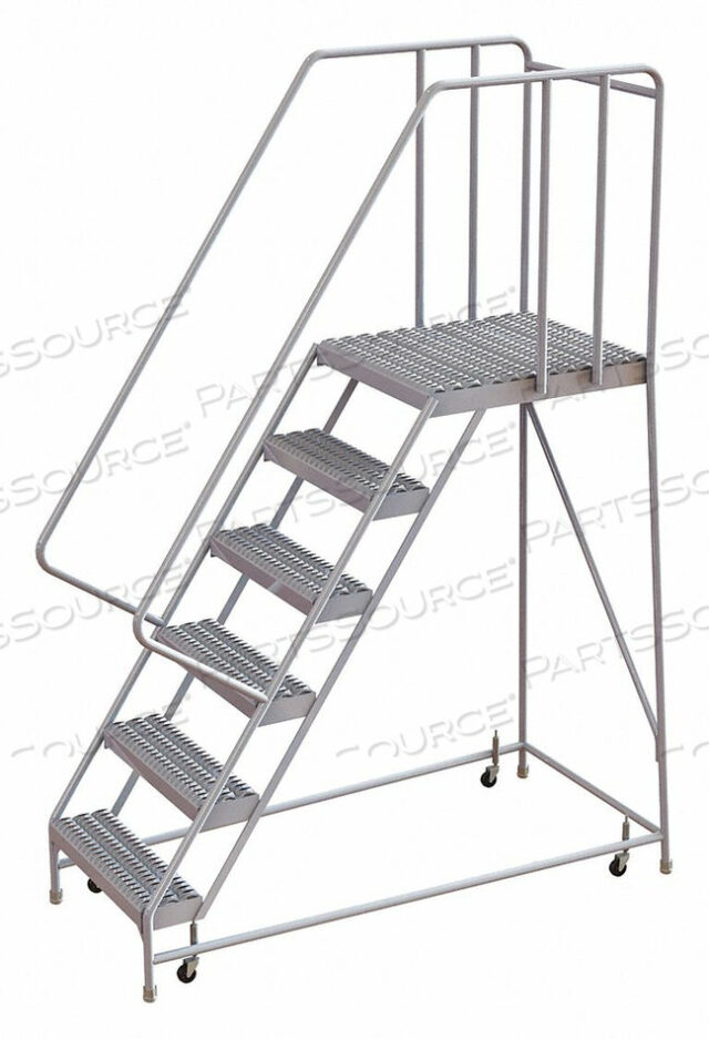 OEM#: WLAR106245-D56 АЛЮМИНИЕВАЯ ЛЕСТНИЦА НА КОЛЕСАХ, 24W GRIP TEP, 28D TOP STEP, 32 ПОРУЧНЯ от Tri-Arc