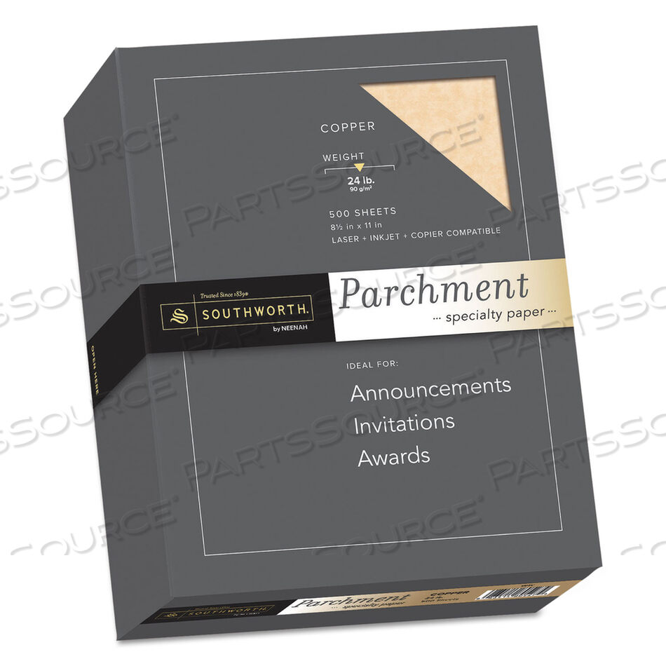 OEM#: 894CPARCHMENT SPECIALTY PAPER, 24 ФУНТА BOND WEIGHT, 8.5 X 11, МЕДЬ, 500/КОРОБКА от SOUTHWORTH PRODUCTS CORP
