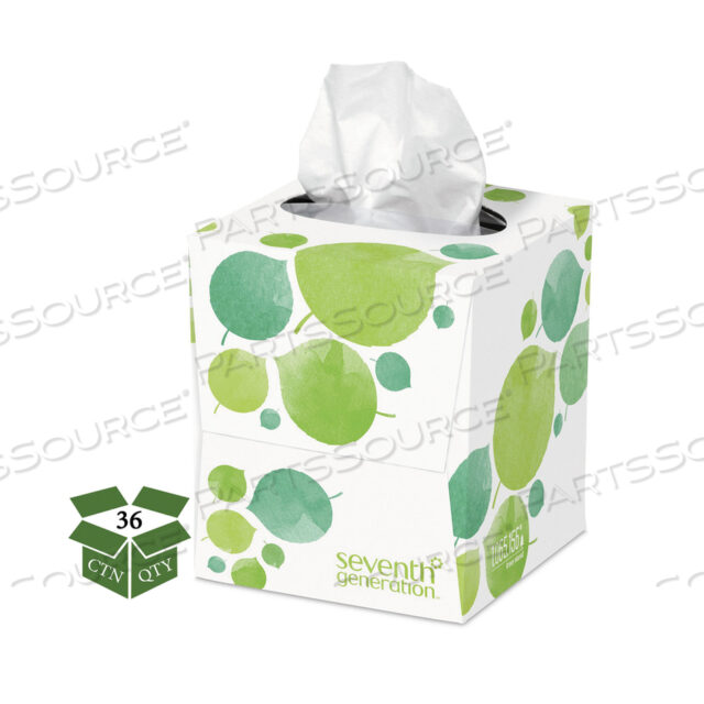 OEM#: SEV 13719100% RECYCLED FACIAL TISSUE, 2-PLY, 85 SHEETS/BOX, 36 BOXES/CARTON by Seventh Generation