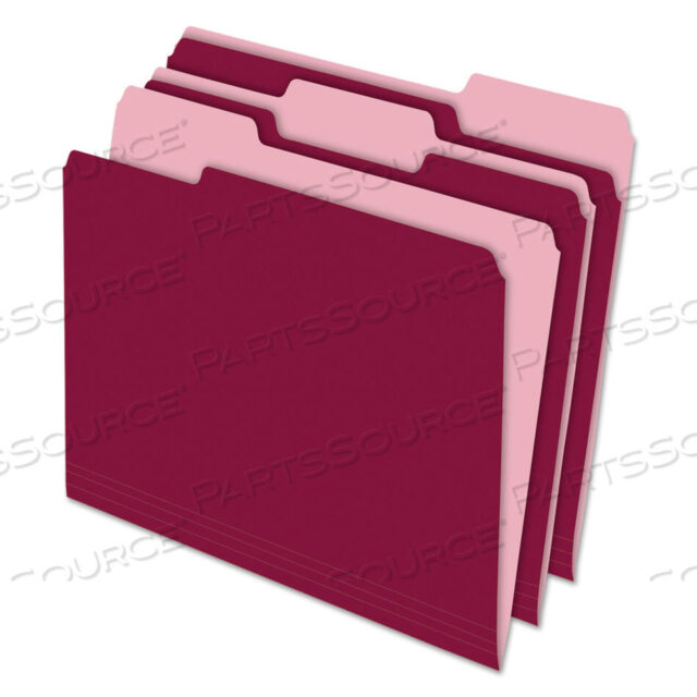 OEM#: 4210 ПАПКИ ДЛЯ АРХИВОВ 1/3 BURINTERIOR, ЯРЛЫКИ ШИРИНОЙ 1/3: АССОРТИМЕНТ, ФОРМАТ LETTER, БОРДОВЫЙ, 100 ШТ./КОРОБКА от Esselte Pendaflex Corp.