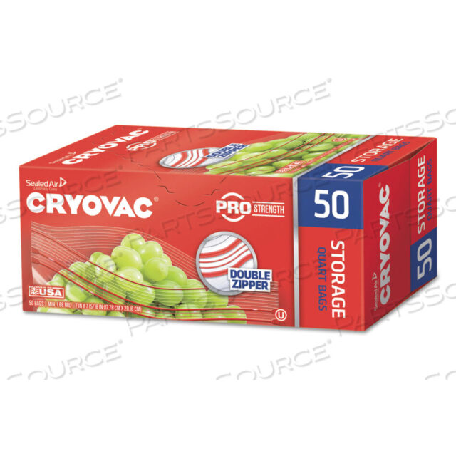 OEM#: 100946911CRYOVAC ONE QUART STORAGE BAG Dual ZIPPER, 1 QT, 1,68 MIL, 7 X 7,94, ПРОЗРАЧНЫЙ, 450/КОРОБКА от Diversey