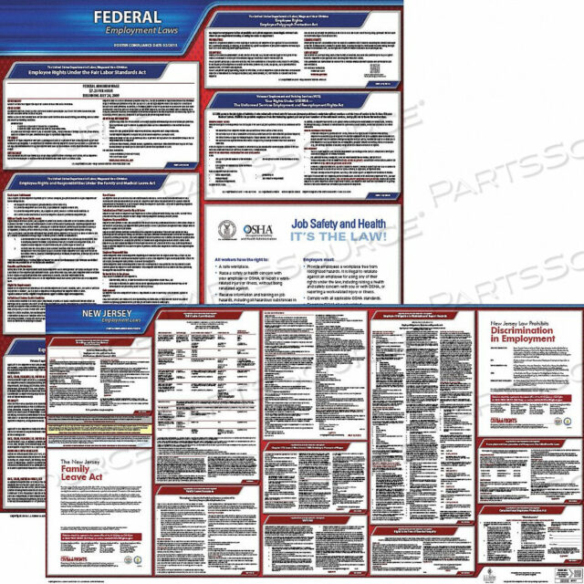 OEM#: 100-NJ-KLABOR LAW ПЛАКАТ KIT NJ ENGLISH 43 ДЮЙМА W от J.J. Keller & Associates