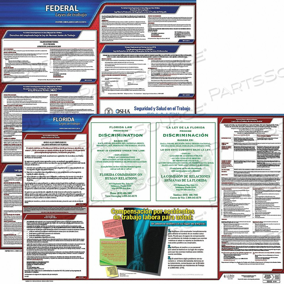 OEM#: 200-FL-3LABOR LAW POSTER FED/STA FL SP 20INH 3YR by J.J. Keller & Associates