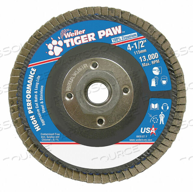 OEM#: 98804H7367 ЛЕПЕСТКОВЫЙ ДИСК ТИП 29 4-1/2 ДЮЙМА ДИАМЕТРОМ 80 от Weiler