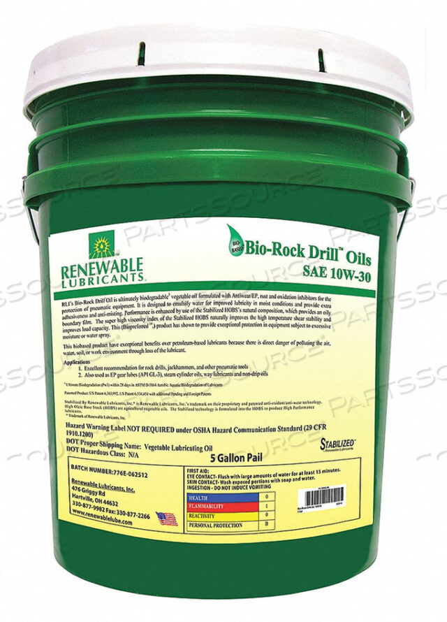 OEM#: 83014МАСЛО ДЛЯ AIR TOOL НА СИНТЕТИЧЕСКОЙ ОСНОВЕ 5 ГАЛЛОНОВ от Renewable Lubricants