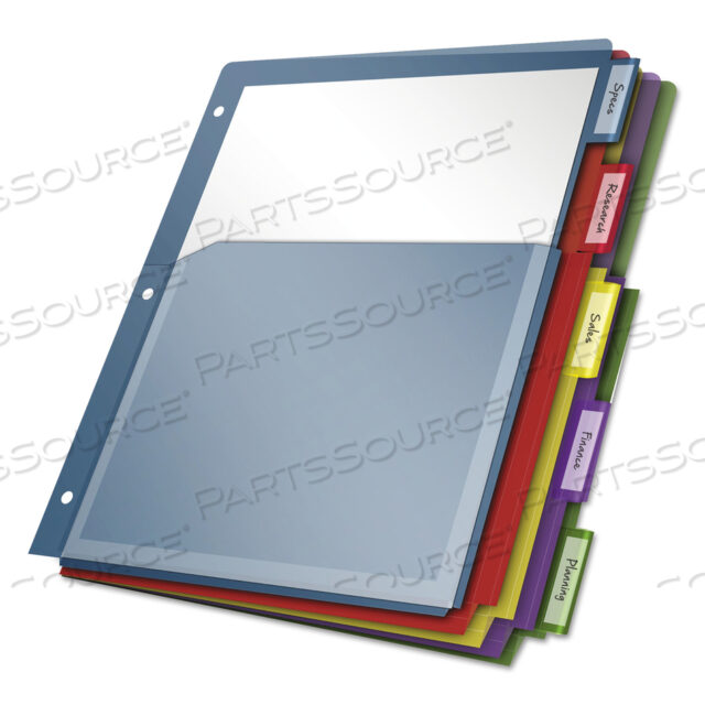 OEM#: 84012CBРАЗВЕСНЫЕ КАРМАННЫЕ РАЗДЕЛИТЕЛИ-ИНДЕКСЫ, 5 ВКЛАДЫШЕЙ, 11 X 8,5, АССОРТИМЕНТ, 1 НАБОР от Cardinal