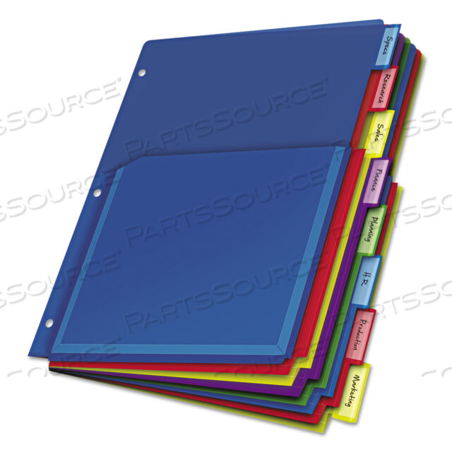 OEM#: 84013РАЗВЕСНЫЕ КАРМАННЫЕ РАЗДЕЛИТЕЛИ-ИНДЕКСЫ, 8 ВКЛАДЫШЕЙ, 11 X 8,5, АССОРТИМЕНТ, 1 НАБОР от Cardinal