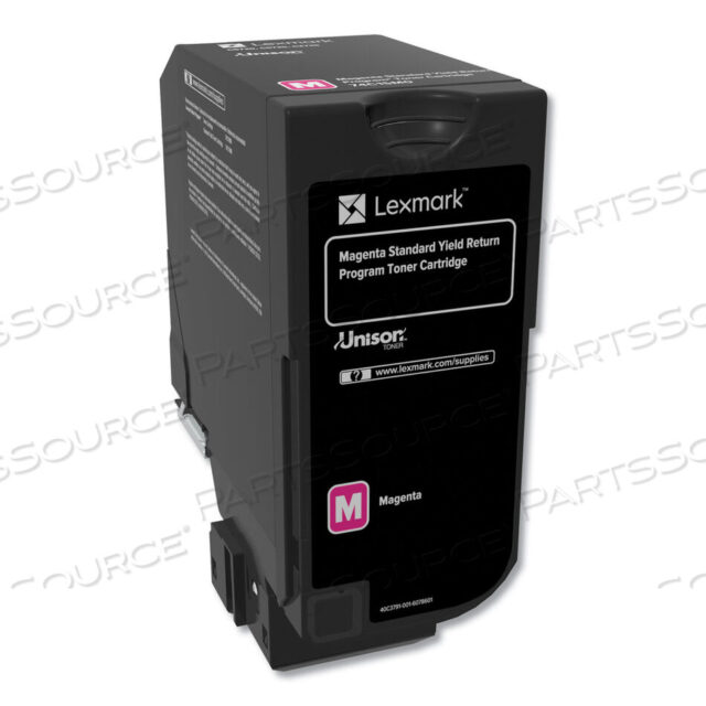 OEM#: 74C1SM074C1SM0 ПРОГРАММА ВОЗВРАТА ТОНЕР UNISON, РЕСУРС 7000 СТРАНИЦ, ПУРПУРНЫЙ от Lexmark