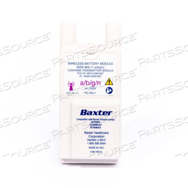 Заменяет Baxter Healthcare Corp. 35223SIGMA SPECTRUM WIRELESS МОДУЛЬ БАТАРЕИ - БЕЛЫЙ (2 АНТЕННЫ - A/B/G/N)