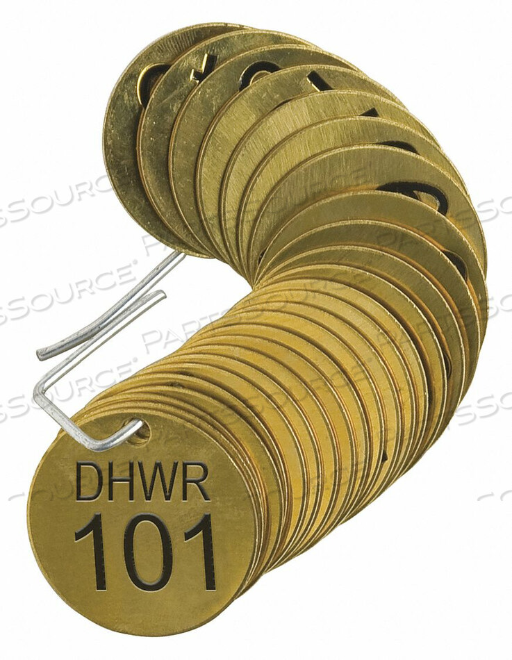 OEM#: 87315НОМЕРНОЙ БИРКИ ЛАТУННЫЙ DHWR 101-125 PK25 от Brady Americas