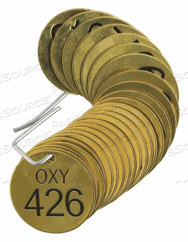 OEM#: 87497НОМЕРНОЙ БИРКИ ЛАТУННАЯ СЕРИЯ OXY 426-450 PK25 от Brady Americas
