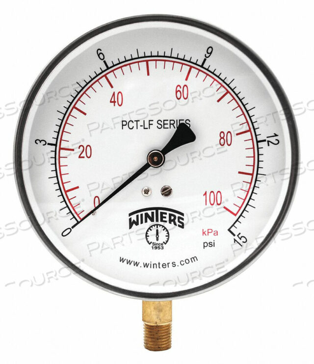 OEM#: PCT319LFJ1384 МАНОМЕТР ДАВЛЕНИЯ 4-1/2 ДЮЙМА ОТ 0 ДО 15 PSI от Winters Instruments