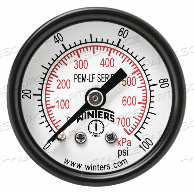 OEM#: PEM1420LFJ1385 МАНОМЕТР ДАВЛЕНИЯ 1-1/2 ДЮЙМА ОТ 0 ДО 100 PSI от Winters Instruments