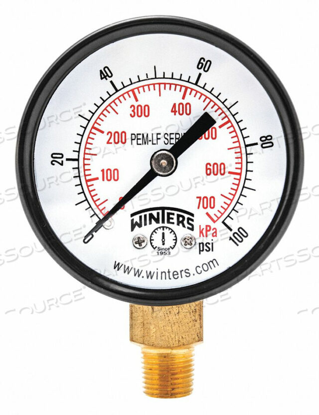 OEM#: PEM208LFJ1378 МАНОМЕТР ДАВЛЕНИЯ 2 ДЮЙМА ОТ 0 ДО 100 PSI от Winters Instruments