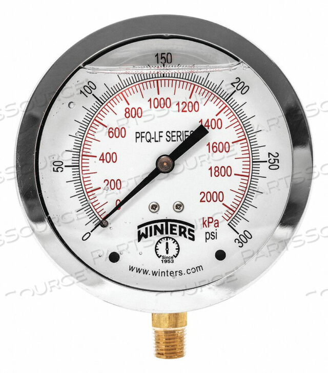 OEM#: PFQ714LFJ1383 МАНОМЕТР ДАВЛЕНИЯ 4 ДЮЙМА ОТ 0 ДО 300 PSI от Winters Instruments
