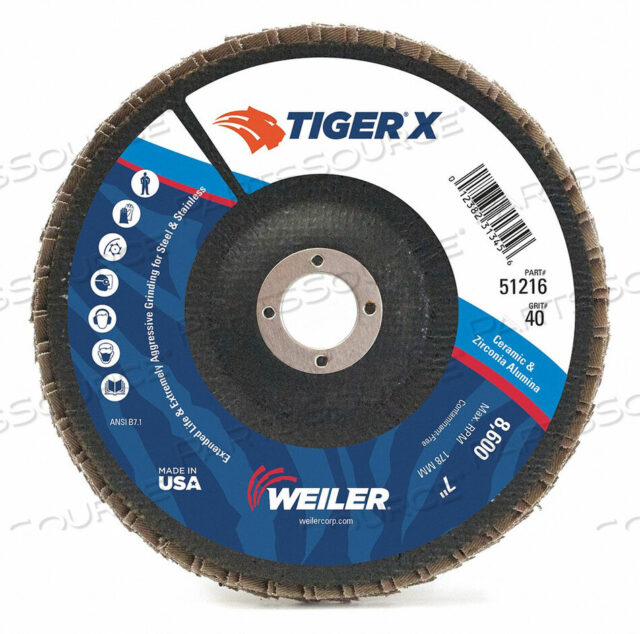 OEM#: 98900J1582 ЛЕПЕСТКОВЫЙ ДИСК 4-1/2 ДЮЙМА X 36 ЗЕРНИСТОСТЬ 13000 ОБ/МИН от Weiler