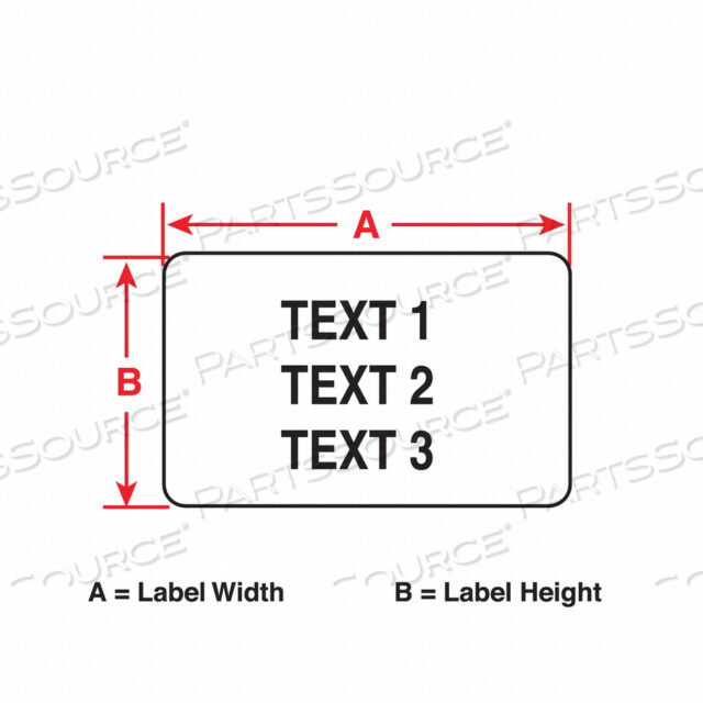 H4320 RAISED PANEL LABEL WHITE 4 IN W