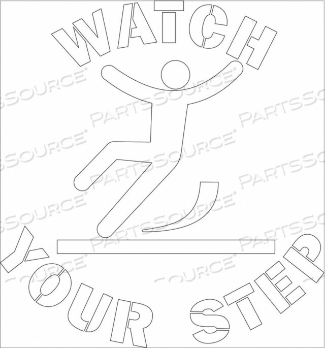 OEM#: Y623756ТРАФАРЕТ ДЛЯ ПОЛА WATCH YOUR STEP POLY от Electromark
