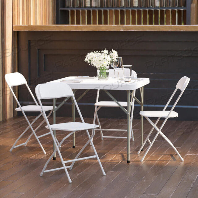OEM#: 4-LE-L-3-WHITE-GGHERCULES SERIES PLASTIC FOLDING CHAIR WHITE - 4 PACK 650LB WEIGHT CAPACITY COMFORTABLE EVENT CHAIR-LIGHTWEIGHT FOLDING CHAIR by Flash Furniture