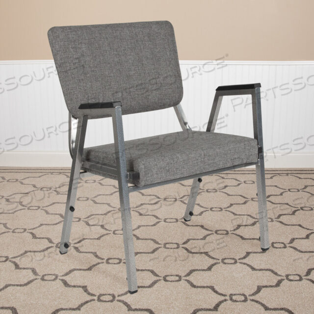 OEM#: 4-XU-DG-60443-670-2-GY-GG4 УПАКОВКА СЕРИИ HERCULES 1000 ФУНТОВ. СЕРАЯ АНТИМИКРОБНАЯ ТКАНЬ С РЕЙТИНГОМ, БАРИАТРИЧЕСКОЕ МЕДИЦИНСКОЕ ПРИЕМНОЕ КРЕСЛО С ПАНЕЛЬНОЙ СПИНКОЙ от Flash Furniture