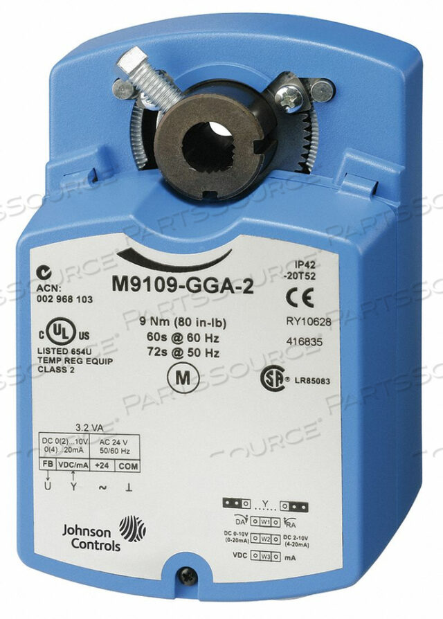 OEM#: M9109-GGA-5ЭЛЕКТРОПРИВОД 80 ДЮЙМОВ-ФУНТОВ-4 ДО 131F от Johnson Controls