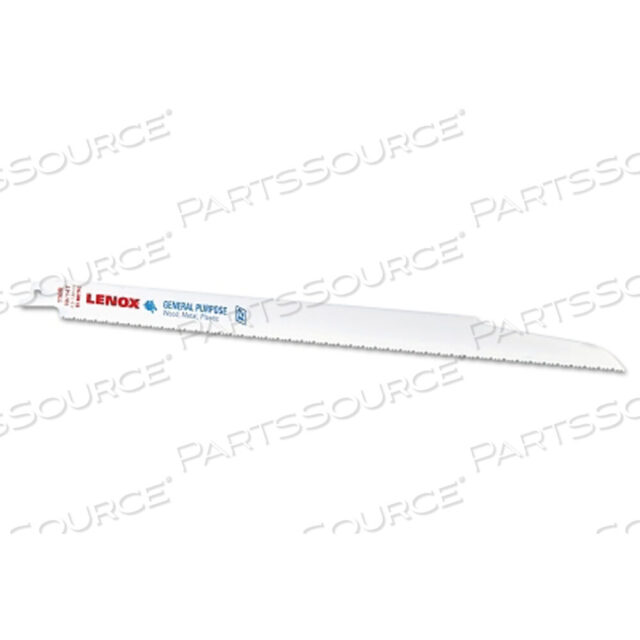 OEM#: 20583110RПолотно для возвратно-поступательной пилы, 12,00 ДЮЙМОВ ДЛИНА X 0,750 ДЮЙМА ШИРИНА X 0,050 ДЮЙМА ТОЛЩИНА, 42657 TPI, БИМЕТАЛЛИЧЕСКОЕ от Lenox