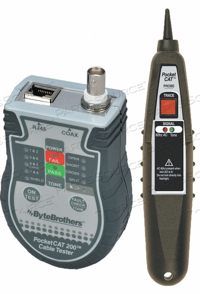 OEM#: CTX200PAТЕСТЕР СЕТЕВОГО КАБЕЛЯ 9 В X 7 Ш X 1-3/4 Г от Triplett