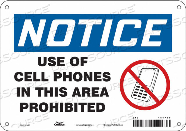 OEM#: 451P58SIGN CELL PHONE 10 W 7 H 0.032 THICK от Condor