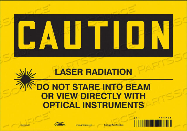 OEM#: 451P95LASER WARNING 10 W 7 H 0.004 THICK от Condor