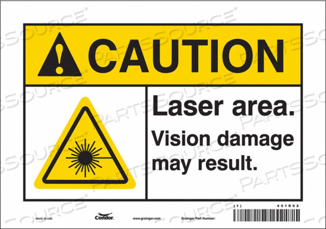 OEM#: 451R02LASER WARNING 10 W 7 H 0.004 THICK от Condor