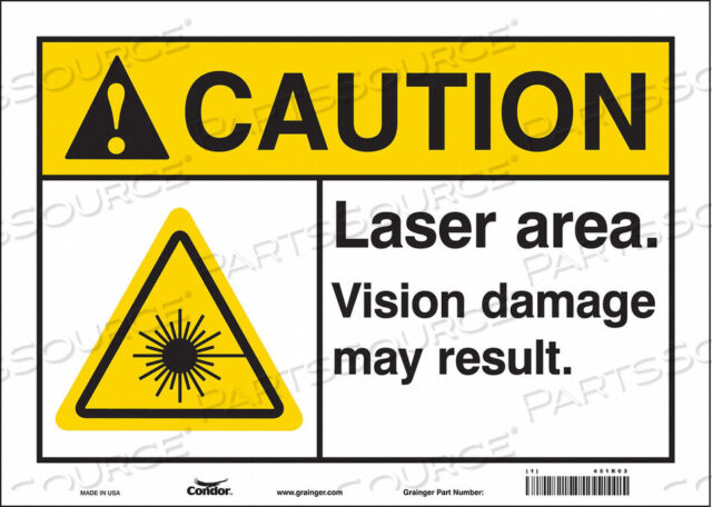 OEM#: 451R03LASER WARNING 14 W 10 H 0.004 THICK от Condor