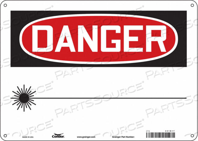 OEM#: 451R17LASER WARNING 14 W 10 H 0.032 THICK от Condor
