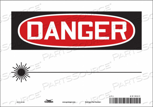 OEM#: 451R21LASER WARNING 10 W 7 H 0.004 THICK от Condor