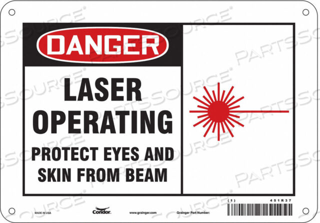 OEM#: 451R37LASER WARNING 10 W 7 H 0.032 THICK от Condor
